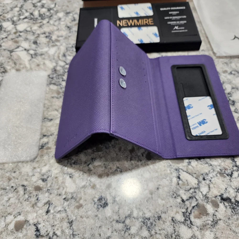 Universal Fit. Newmire Leather Duo Phone Case N Fold Lavender Type A